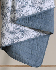 Beach & Home Quilts & Blankets | Tommy Bahama Pen And Ink Palm Reversible 2-Piece Twin Quilt Set Indigo