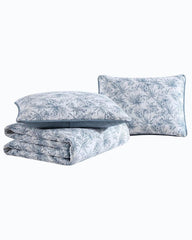 Beach & Home Quilts & Blankets | Tommy Bahama Pen And Ink Palm Reversible 2-Piece Twin Quilt Set Indigo