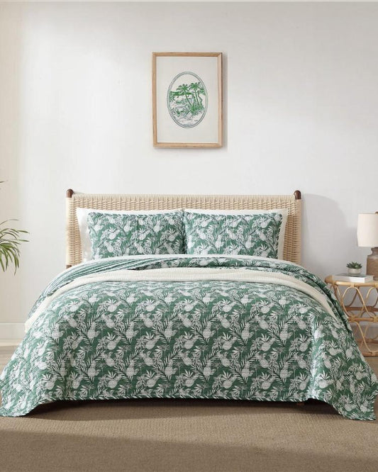 Beach & Home Quilts & Blankets | Tommy Bahama Pineapple Venture 2-Piece Twin Quilt Set Green