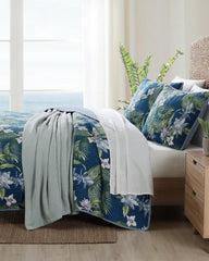 Beach & Home Quilts & Blankets | Tommy Bahama Southern Breeze 3-Piece Full/Queen Quilt Set Blue
