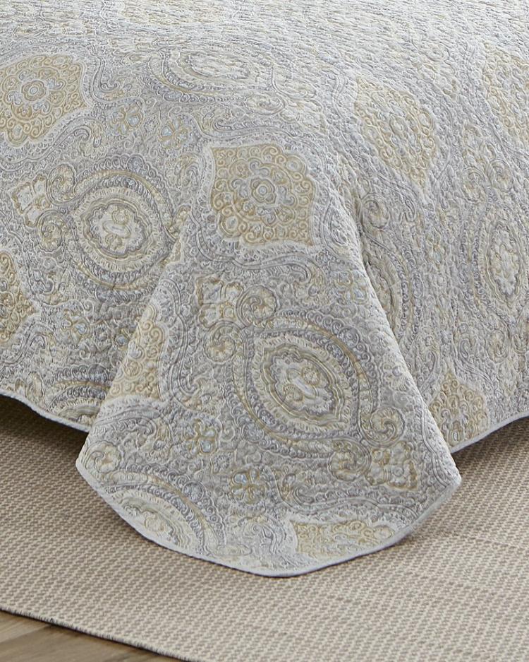 Beach & Home Quilts & Blankets | Tommy Bahama Turtle Cove 3-Piece Full/Queen Quilt Set Grey