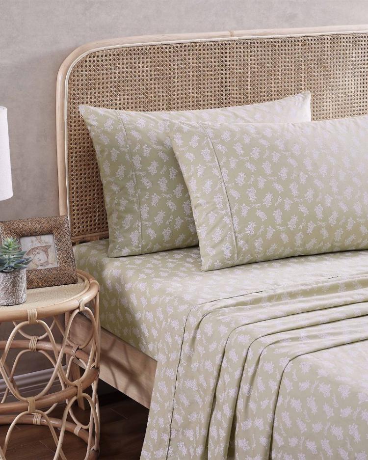 Beach & Home Sheet Sets & Bedskirts | Tommy Bahama Aloha Pineapple King Sheet Set Sage Green