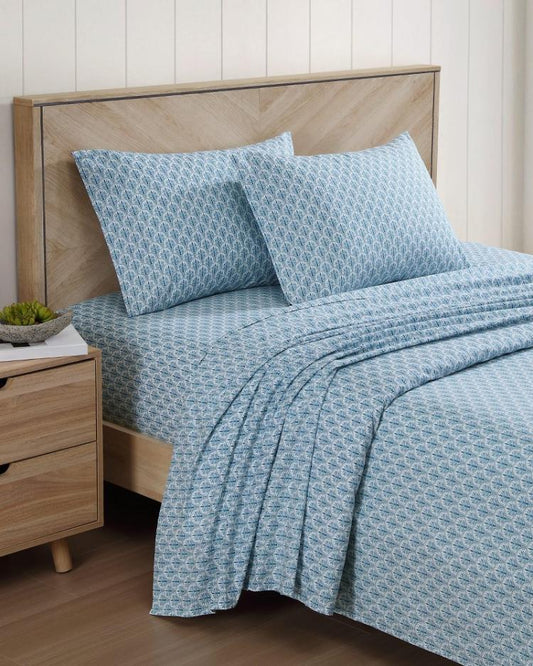 Beach & Home Sheet Sets & Bedskirts | Tommy Bahama Coastal Batik Blue 4-Piece King Sheet Set Blue