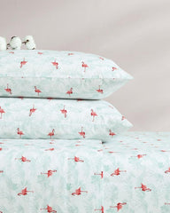 Beach & Home Sheet Sets & Bedskirts | Tommy Bahama Flamingo Santa 4-Piece King Sheet Set Red/green
