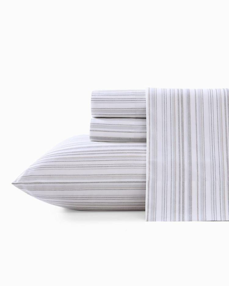 Beach & Home Sheet Sets & Bedskirts | Tommy Bahama Kahanu Stripe 4-Piece King Sheet Set Grey