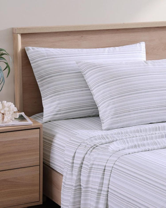 Beach & Home Sheet Sets & Bedskirts | Tommy Bahama Kahanu Stripe 4-Piece King Sheet Set Grey
