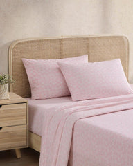 Beach & Home Sheet Sets & Bedskirts | Tommy Bahama Lovely Palms 4-Piece Queen Sheet Set Pink