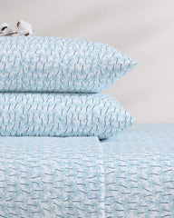 Beach & Home Sheet Sets & Bedskirts | Tommy Bahama Palmtastic 4-Piece Queen Sheet Set Blue