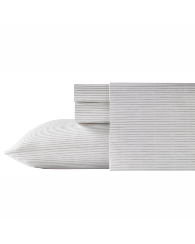 Beach & Home Sheet Sets & Bedskirts | Tommy Bahama Paloma Stripe 4-Piece King Sheet Set Grey