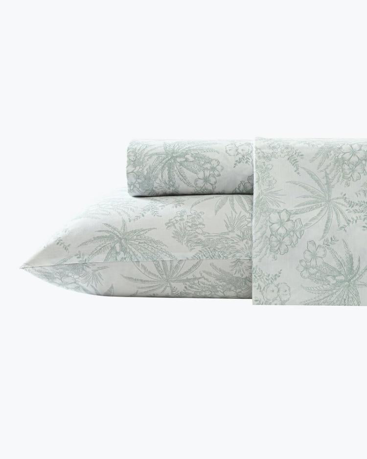 Beach & Home Sheet Sets & Bedskirts | Tommy Bahama Pen And Ink 4-Piece King Sheet Set Spring Green