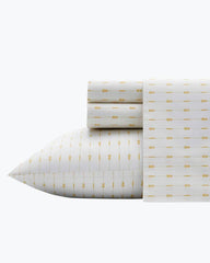 Beach & Home Sheet Sets & Bedskirts | Tommy Bahama Pineapple Pinstripe 4-Piece Queen Sheet Set Yellow