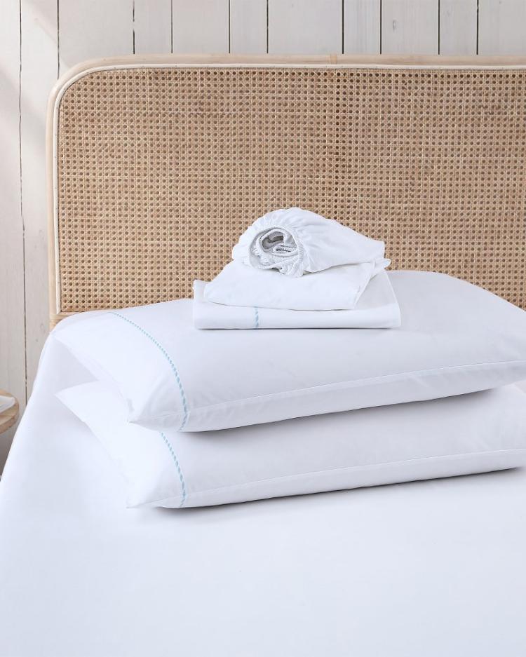 Beach & Home Sheet Sets & Bedskirts | Tommy Bahama Solid 4-Piece King Sheet Set - Blue White/blue