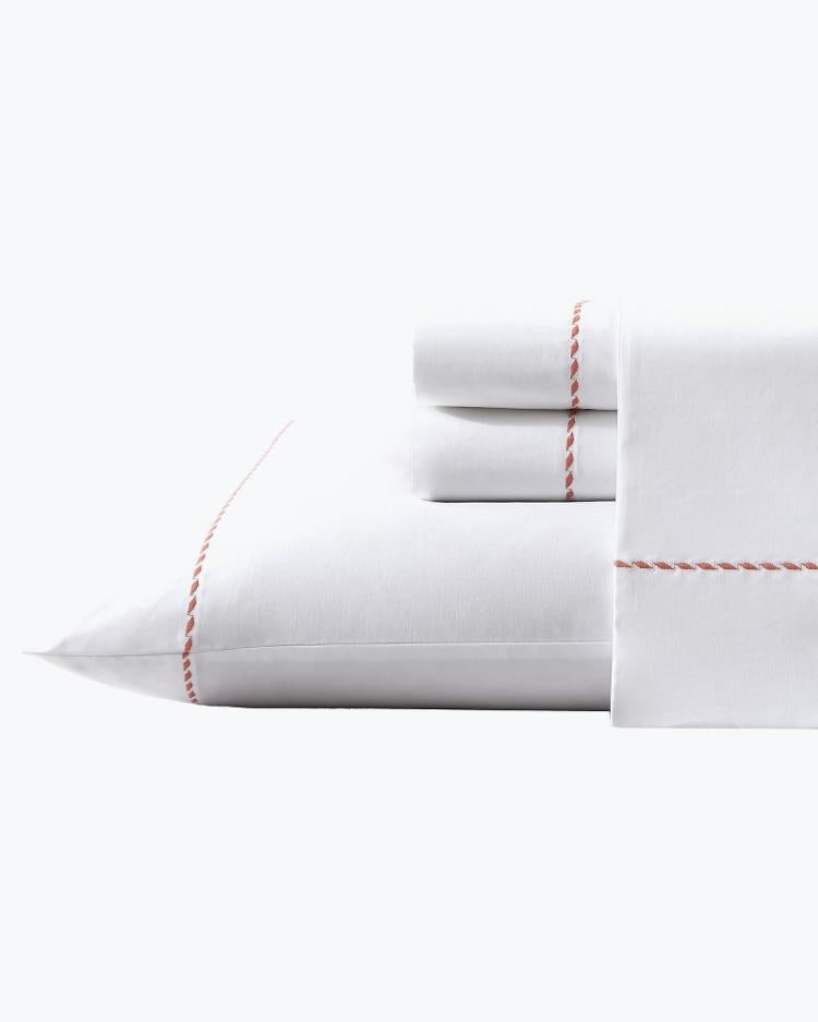 Beach & Home Sheet Sets & Bedskirts | Tommy Bahama Solid 4-Piece King Sheet Set - Orange Orange Flame/white