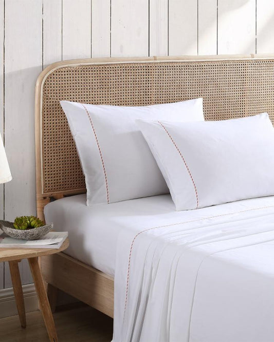 Beach & Home Sheet Sets & Bedskirts | Tommy Bahama Solid 4-Piece King Sheet Set - Orange Orange Flame/white