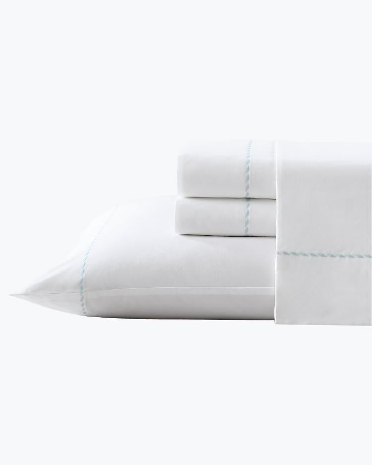 Beach & Home Sheet Sets & Bedskirts | Tommy Bahama Solid 4-Piece Queen Sheet Set - Blue White/blue