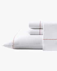 Beach & Home Sheet Sets & Bedskirts | Tommy Bahama Solid 4-Piece Queen Sheet Set - Orange Orange Flame/white