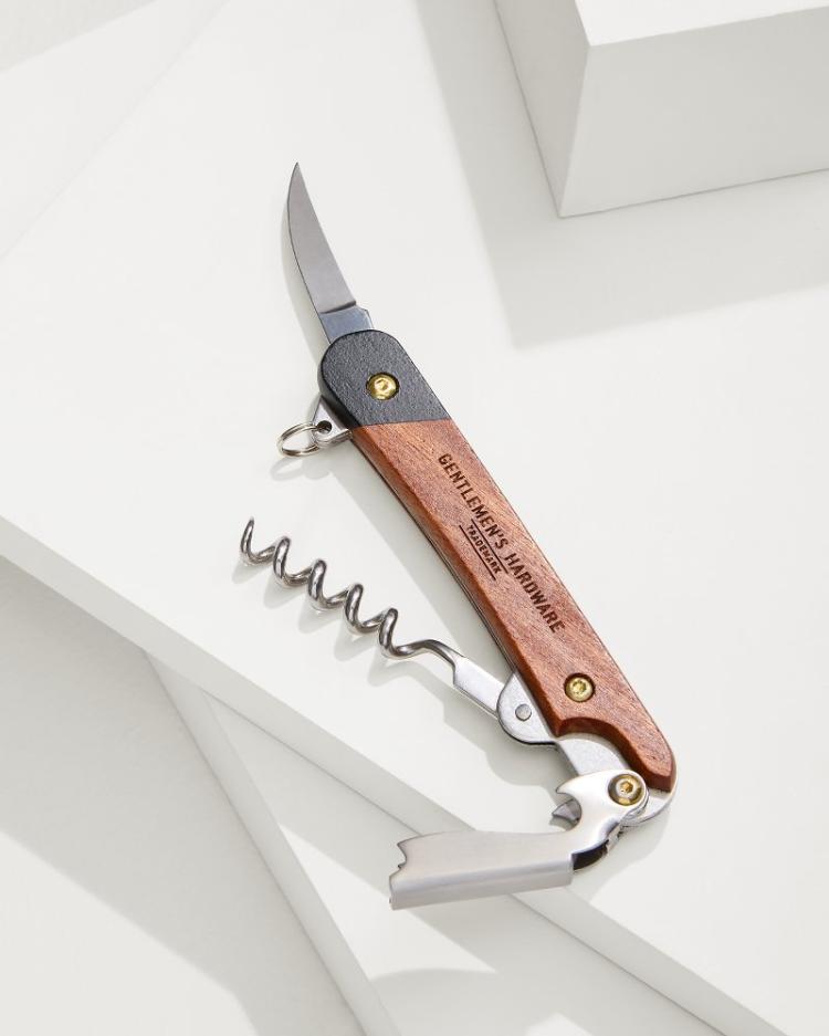 Beach & Home Drinkware & Bar | Tommy Bahama Waiter's Friend Bottle Opener Multi Tool Natural