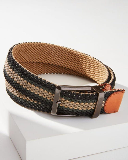 Men Belts | Tommy Bahama Reversible Stretch Cord Belt Khaki