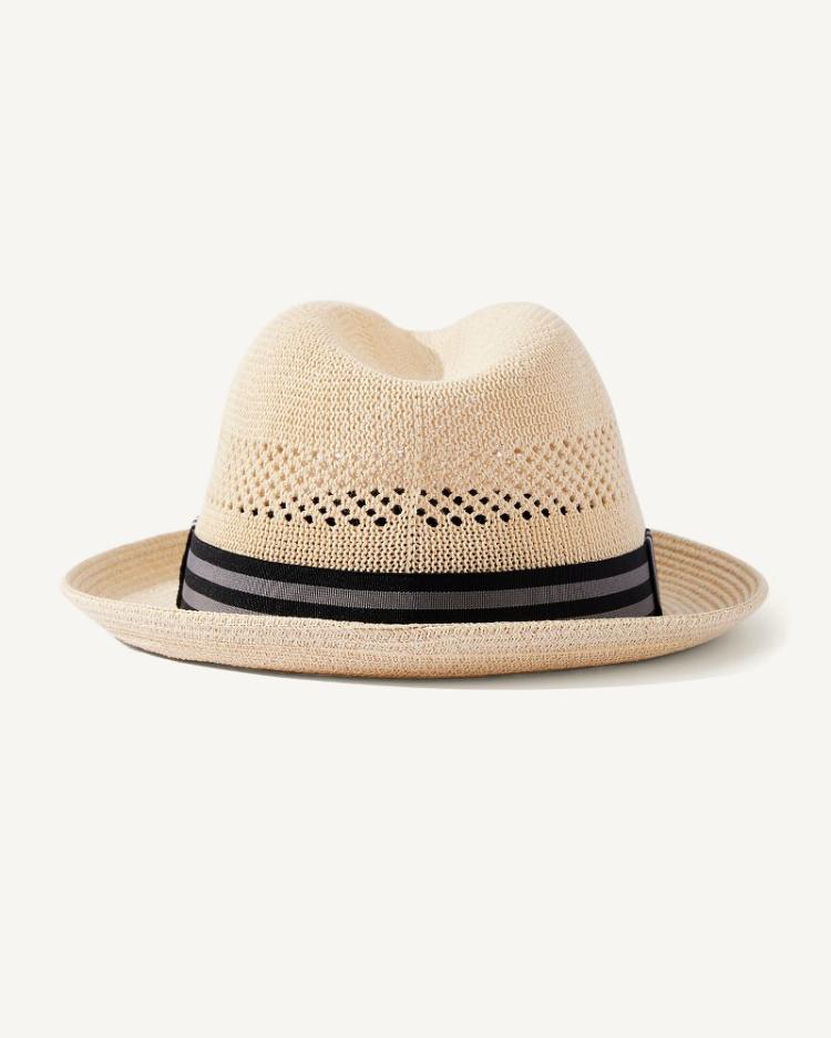 Men Hats & Caps | Tommy Bahama Berle Packable Braid Hat Vanilla