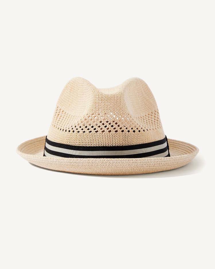 Men Hats & Caps | Tommy Bahama Berle Packable Braid Hat Vanilla
