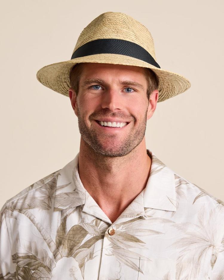 Men Hats & Caps | Tommy Bahama Mid-Brim Trilby Fedora Hat Ivory