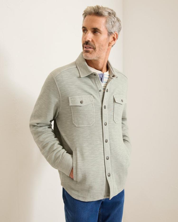 Men Jackets & Outerwear | Tommy Bahama Trinidad CPO Shirt Jacket Smoke Grey