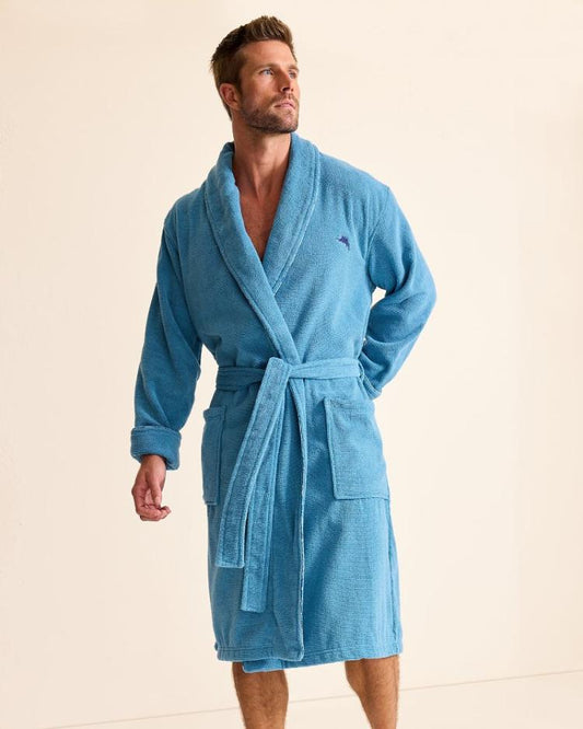 Men Loungewear & Pajamas | Tommy Bahama Loop Terry Robe Blue Fade