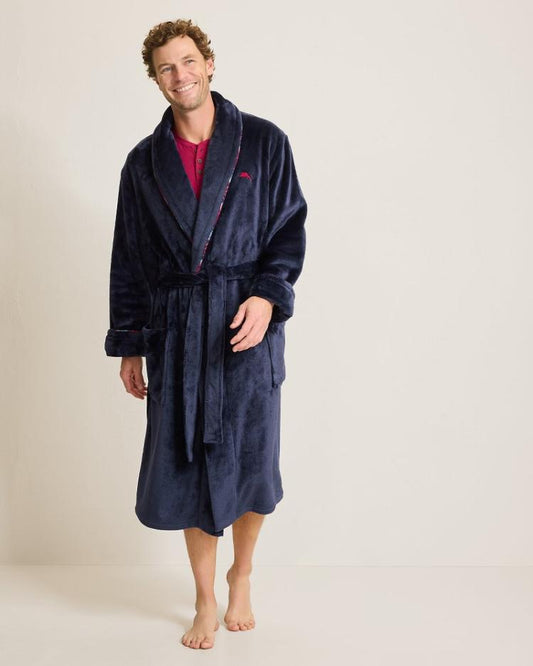 Men Loungewear & Pajamas | Tommy Bahama Plush Robe Peacoat Navy