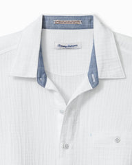 Men Shirts | Tommy Bahama Beachside Cotton Cruiser Short-Sleeve Shirt White