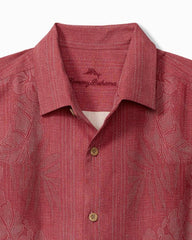 Men Shirts | Tommy Bahama Big & Tall Bali Border Silk Camp Shirt Deep Havana