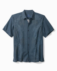 Men Shirts | Tommy Bahama Big & Tall Bali Border Silk Camp Shirt Navy