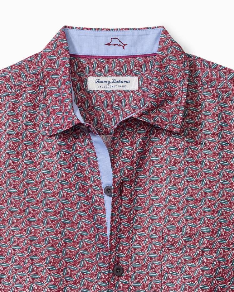 Men Shirts | Tommy Bahama Big & Tall Coconut Point Beachcomber Geo IslandZone® Camp Shirt After Dark