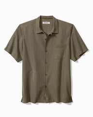 Men Shirts | Tommy Bahama Big & Tall Coconut Point Palm Isle IslandZone® Camp Shirt Desert Island Green