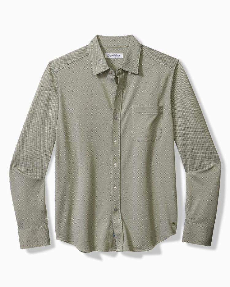 Men Shirts | Tommy Bahama Big & Tall San Lucio Knit Stretch Shirt Dark Fern
