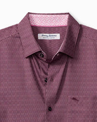 Men Shirts | Tommy Bahama Big & Tall Sarasota Stretch Ventura Isles IslandZone® Stripe Shirt Grape Wine