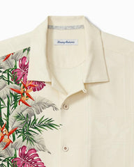 Men Shirts | Tommy Bahama Bloom Terrace Silk Camp Shirt Vanilla Ice