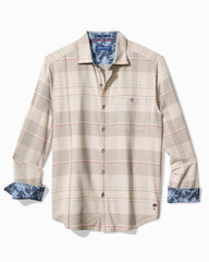 Men Shirts | Tommy Bahama Canyon Beach Pebble Cay Plaid Stretch Flannel Shirt Feather Down