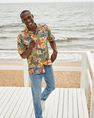 Men Shirts | Tommy Bahama Coconut Point Sunset Canopy IslandZone® Camp Shirt Dark Sangria