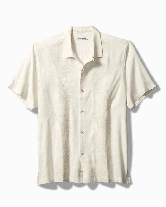 Men Shirts | Tommy Bahama Del Palms Embroidered Silk Camp Shirt Continental