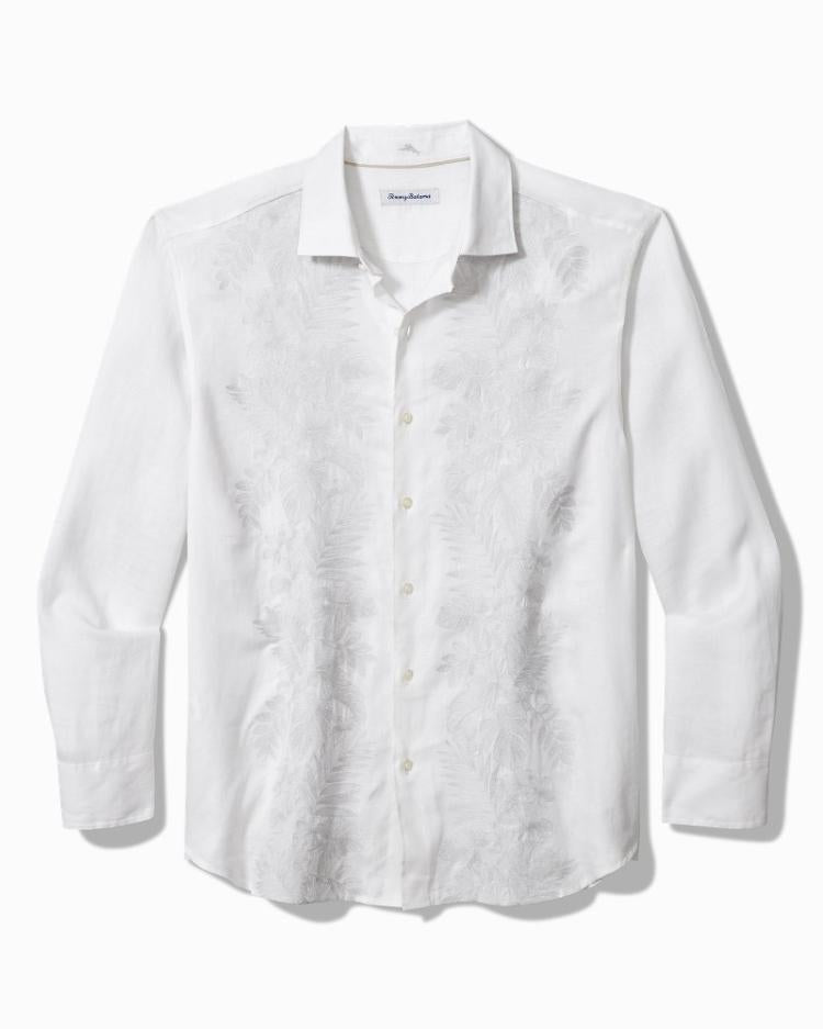 Men Shirts | Tommy Bahama Down The Isle Long-Sleeve Linen Shirt White
