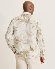 Men Shirts | Tommy Bahama Flora Oasis Long-Sleeve Linen Shirt Pure Khaki