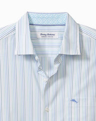 Men Shirts | Tommy Bahama Sarasota Stretch Marina Stripe IslandZone® Shirt Seven Seas