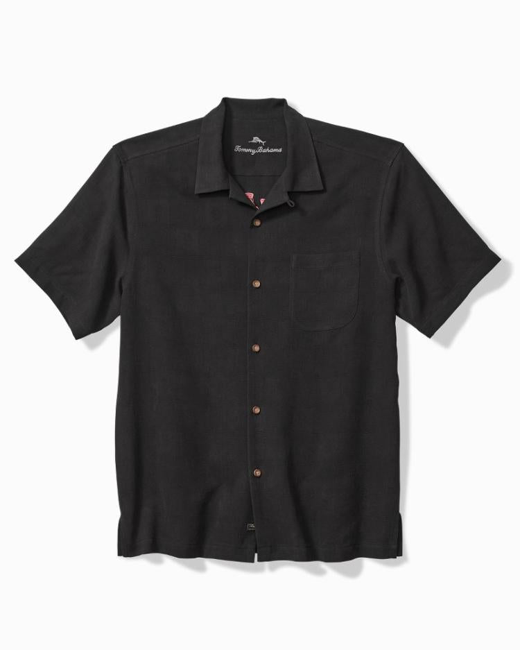 Men Shirts | Tommy Bahama Vegas State Of Mind Silk Camp Shirt Black