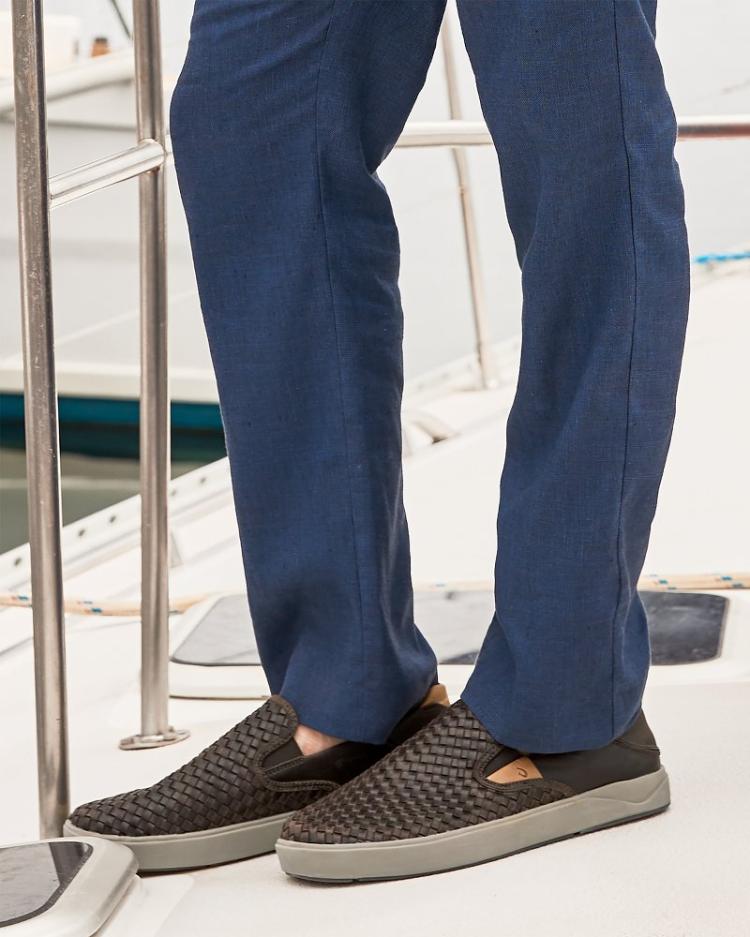 Men Shoes & Sandals | Tommy Bahama OluKai® Lae'ahi Lauhala Slip-On Sneakers Dark Wood