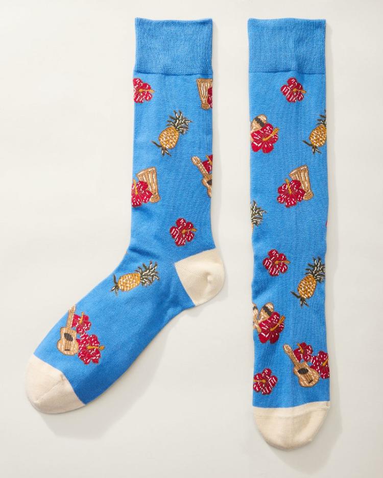Men Socks | Tommy Bahama Aloha Spirit Socks Buccaneer Blue