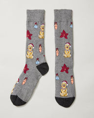 Men Socks | Tommy Bahama Howliday Cheer Socks Grey Heather