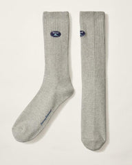 Men Socks | Tommy Bahama Relax Ribbed Crew Socks Light Grey Heather