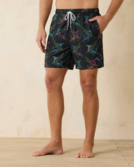 Men Swim & Boardshorts | Tommy Bahama Naples Spotted At Sea 6-Inch Swim Trunks Black
