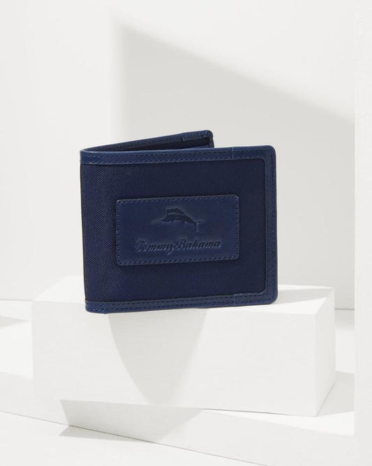 Men Wallets & Tech Accessories | Tommy Bahama Passcase Wallet With Patch Logo Navy