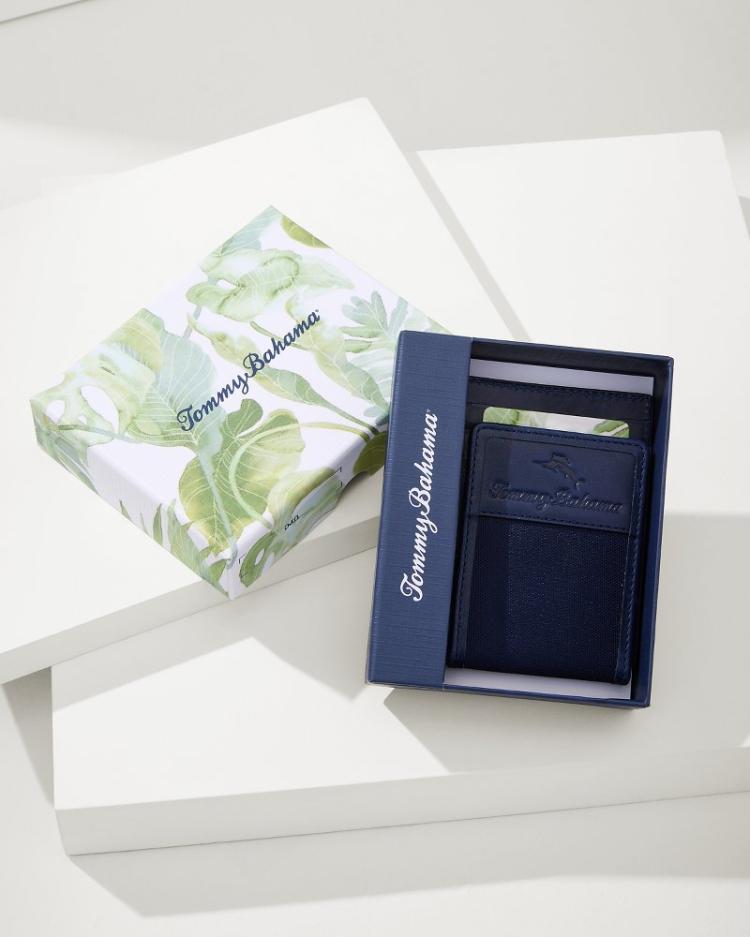 Men Wallets & Tech Accessories | Tommy Bahama Wide Magnetic Wallet Navy